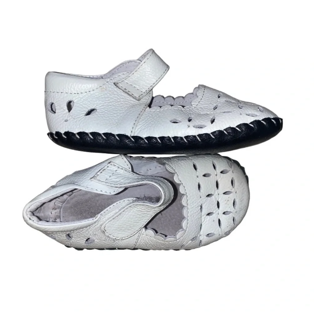 pediped white leather
